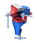 Mini Schraubstock 50mm drehbarblau-rot Klemme  29079503