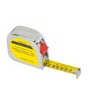 Rollbandmaß 5m x 25mm CHROM-BREIT, gelb, extra robust, Automatik-Rücklauf          90222381