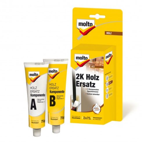 Molto 2K Holz Ersatz 2x75g 2k-Reparaturmasse für ausgebrochene Schadstellen           44087743