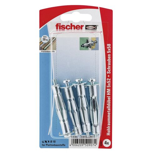Fischer HM 5X52 S K Metall Dübel für Gipskarton    18050907