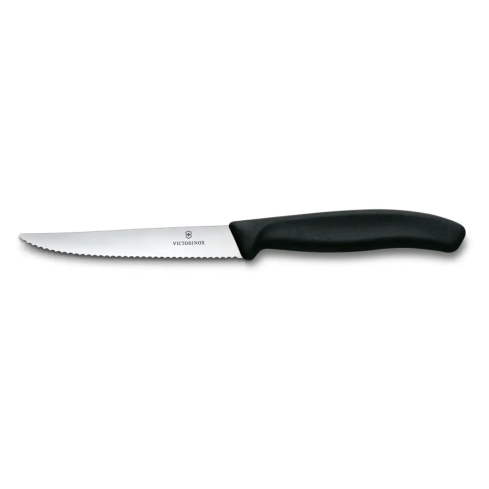 Victorinox Swiss Classic, Steak & Pizzamesser, 11cm, Wellen, schwarz  40037233