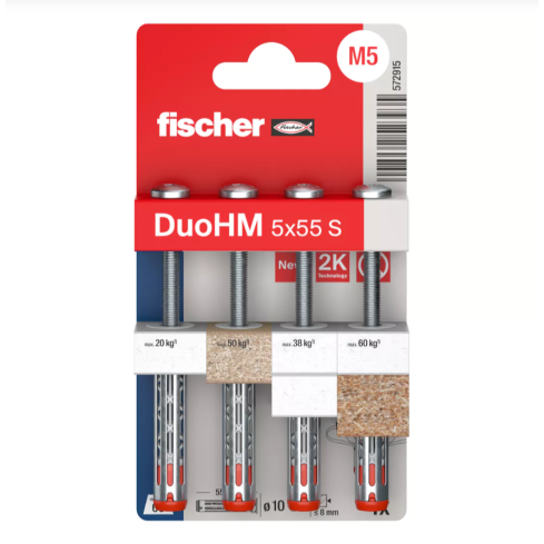 Fischer Gipskartondübel DuoHM 5x55 S PH TX K 18572915