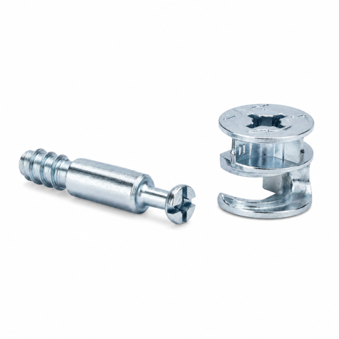 Exzenterbeschlag & Eurobolzen Ø 16 mm, Stahl, 4-teilig 21943578