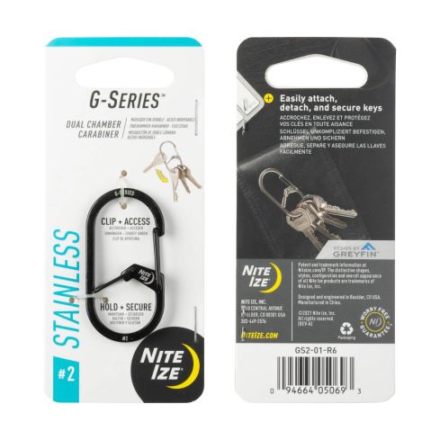 NiteIze G-Series 2 Dual-Karabiner schwarz GS2-01-R6 05020116