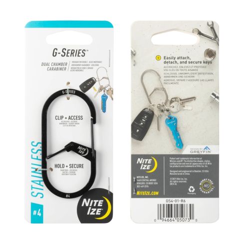 NiteIze G-Series 4 Dual-Karabiner schwarz GS4-01-R6 05040116