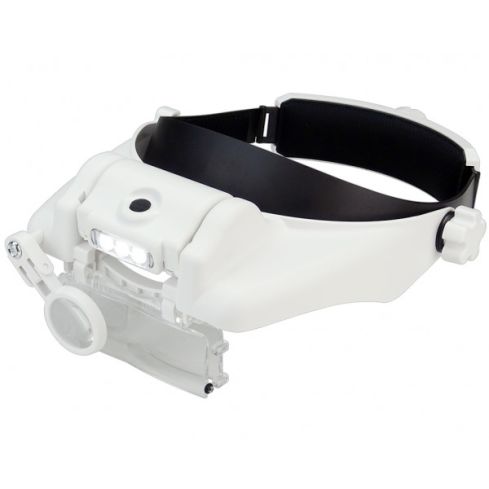 Kopfbandlupe Premium m. Licht (1,5x / 2x / 3,5x / 8x / 9,5x / 11,5x) Donau-Elektronik 48001160