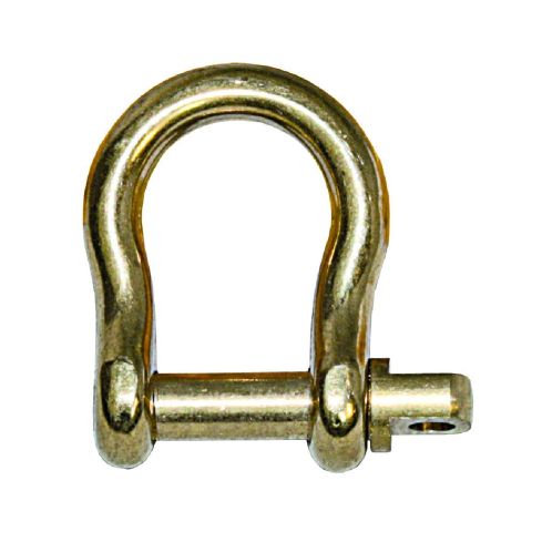 Schäkel geschweift 4mm mit Augbolzen Messing 61942051