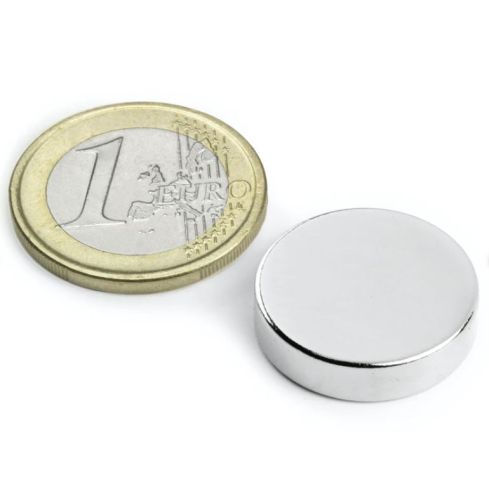 Magnet rd 20x5mm 65N ca.6,4kg NdFeB 89002050