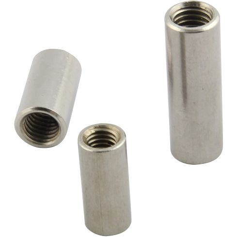 Verbindungsmutter M4 x 10 mm , eckig, Stahl, blau verzinkt, 6 Stück