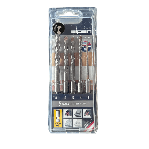 Alpen IMPULZOR Universalbohrersatz 3-8mm 5tlg   49581510