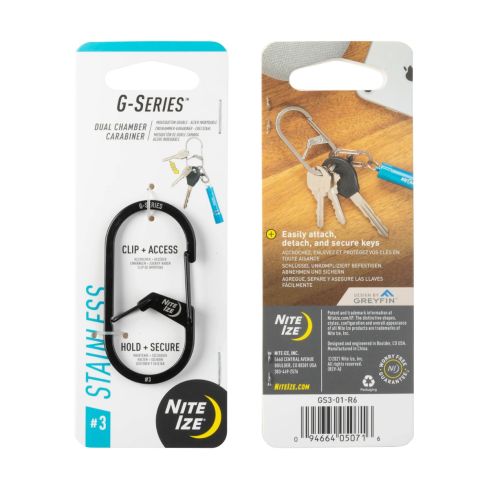 NiteIze G-Series 3 Dual-Karabiner schwarz GS3-01-R6        05030116