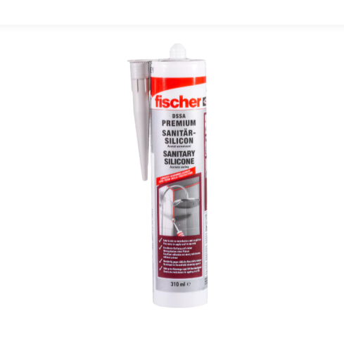 Fischer Silikon Kartusche WEISS Sanitärsilikon 310ml            18053487