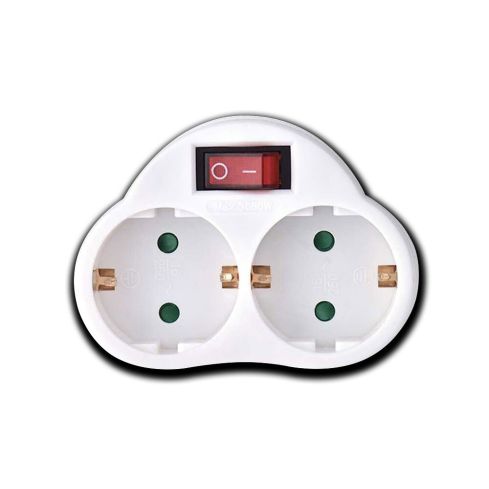 Direktverteiler Schuko 2-fach m. Schalter  75333102