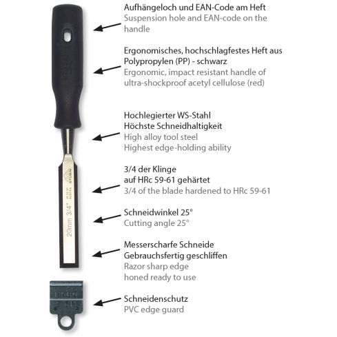 STEMMEISEN 4mm Kunstheft STUBAI